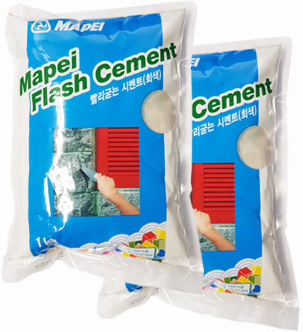 마페이 빨리굳는 시멘트 회색 1KG 2개입, 1개