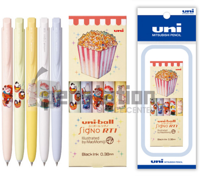 미쓰비시 시그노 노크 모미지 마오 5색 세트(한정판), 시그노(타피오카캣+팬더+만두곰+스시켓+화이트베어)세트