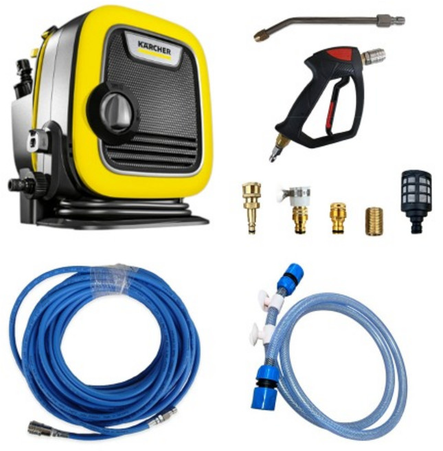 카처미니 K Mini 원터치 튜닝 세트 에어컨 청소 전용 고압세척기 더편한이태리숏건