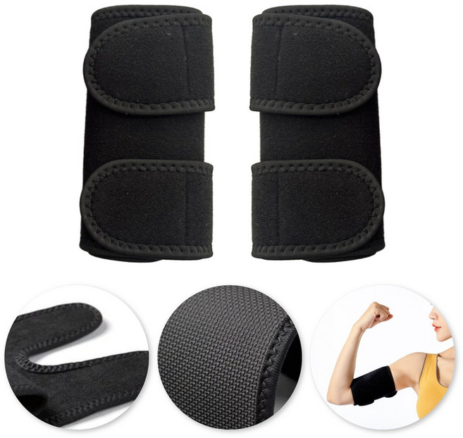 도나토르 스포츠 팔뚝 압박밴드 피트니스 헬스2p, 블랙, 2개