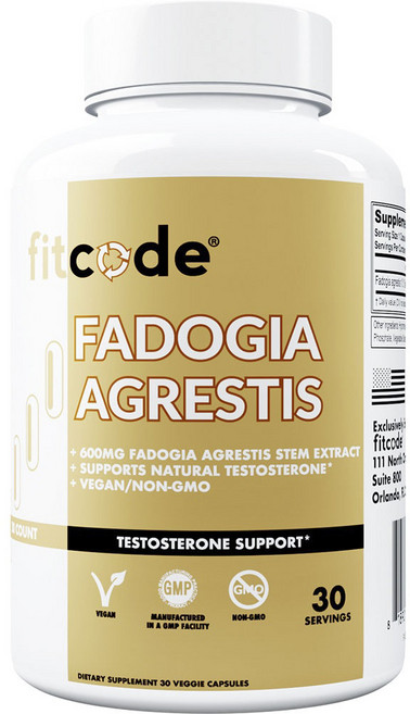 Fitcode Fadogia Agrestis 素食膠囊, 1個, 30錠