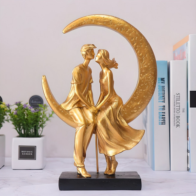 황금 달빛연인 인테리어 장식품 OET005 집들이선물 결혼선물 홈데코선물