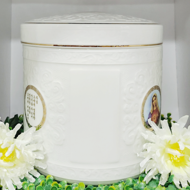 조각 잠금형 삼중 진공 천추교 유골함 사진무료각인, 1개