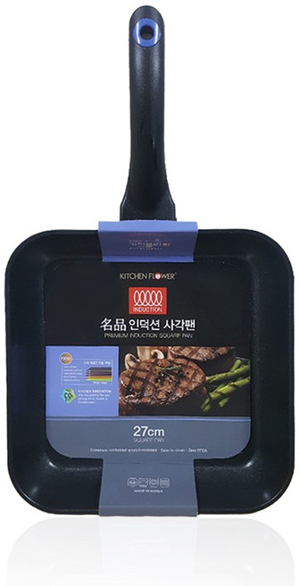 눌러붙지않는 다이아몬드코팅 인덕션 사각팬 27cm + 사은품, 1개