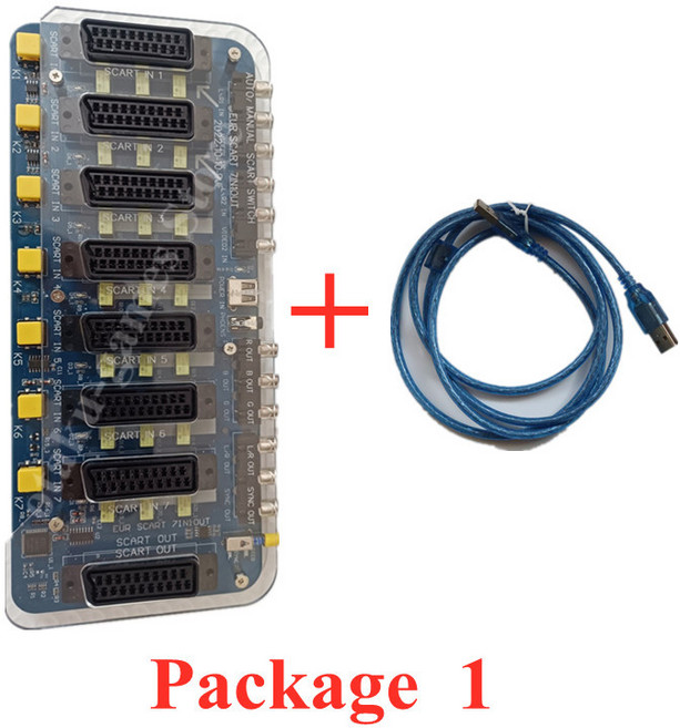 지폐인식기업그레이드 버전 EUR SCART 스위치 7 입력 1 MD/SFC/PS23/SS/DC/WII 용 자동/수동 RGBS 비디오, 01 1