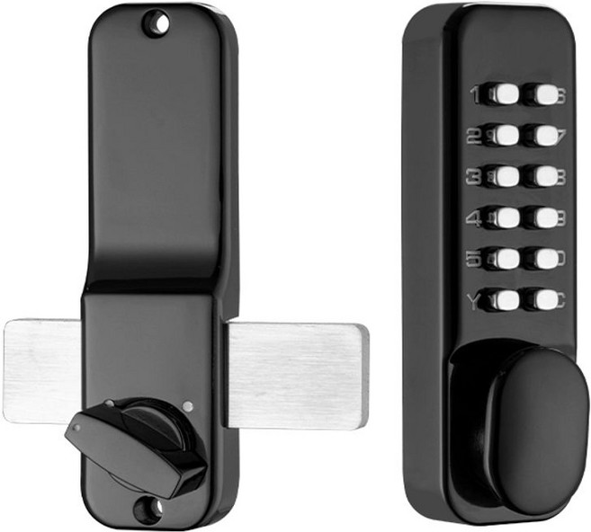 무전원 도어락 주택 컨테이너 잠금장치 건전지 건전지없는 A. 비밀번호 실버