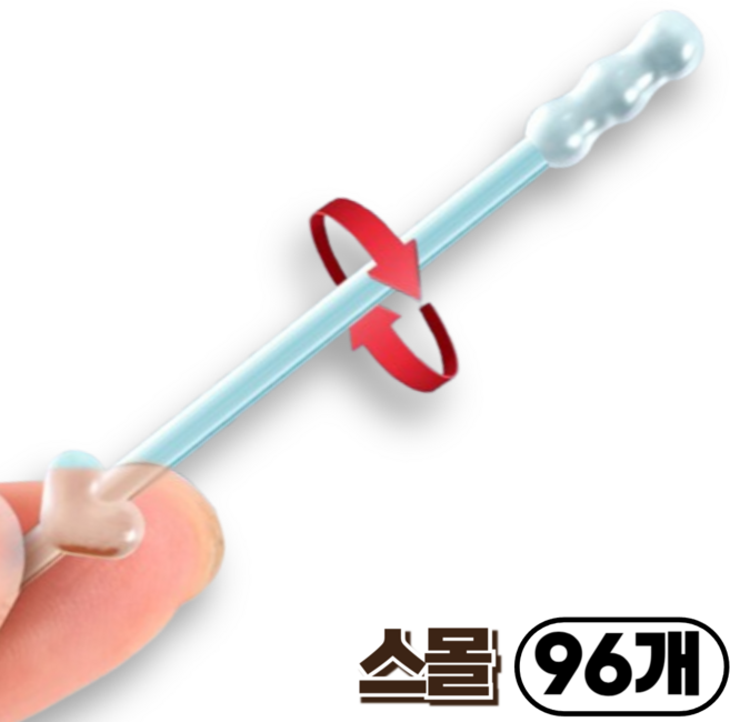 지빈 상처안나는 피부보호 점착식 귀 청소 면봉 세트, 96개, 스몰