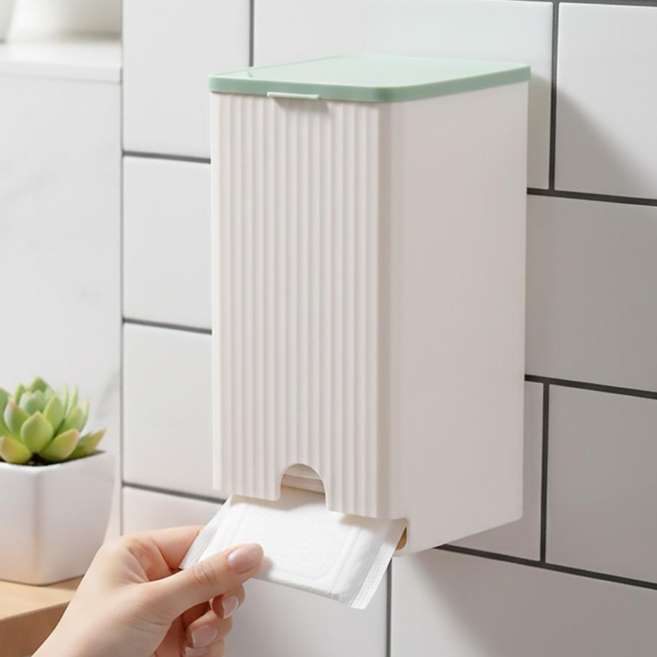 감보이 뽑아쓰는 부착식 생리대 보관함, 그린, 1개