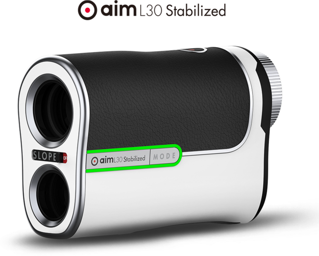 [골프버디] AIM L30 스테빌라이즈드 레이저 거리측정기, 화이트/블랙