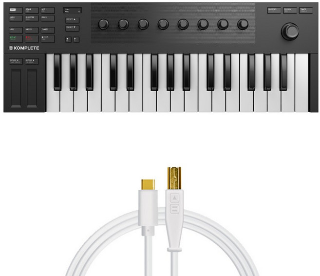 Native Instruments Komplete Kontrol M32 MIDI 鍵盤控制器, NI M32 贈送 USB-C 白
