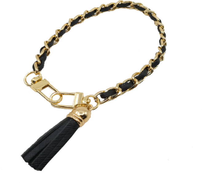 가죽 체인 숏 스트랩 핸드폰 케이스 줄 미니 핸들스트랩, 블랙, 1개