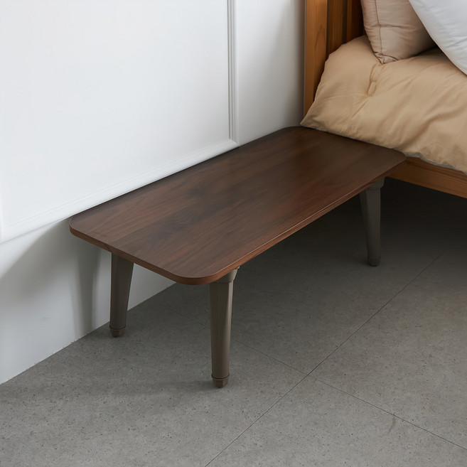 스토리퍼니쳐 국내생산 E0 LPM 6단높이조절 라운드 접이식 테이블, 콜롬비아월넛