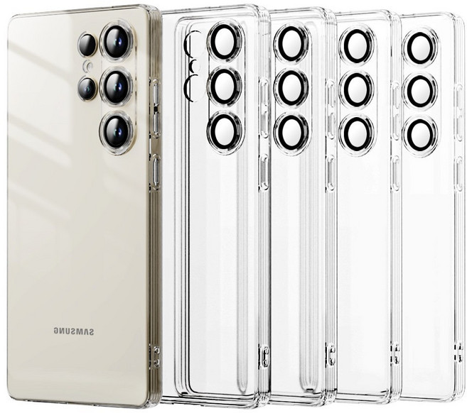 갤럭시 s24 울트라/s25/s25 울트라 4개 카메라 풀커버 보호 젤리 투명 케이스 HY-TMC