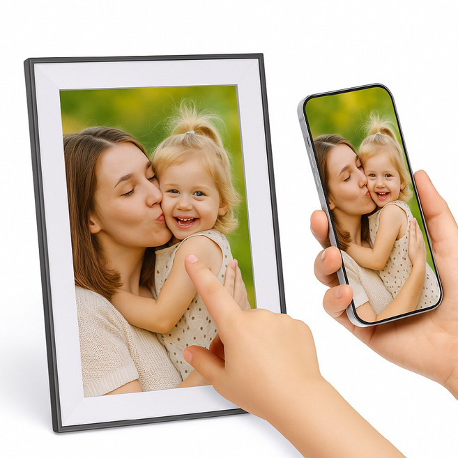 다기능 터치 디지털액자 WiFi 32G 사진 동영상 탁상형 포토프레임 USB-C 전자액자 가족 신혼 연인 선물용