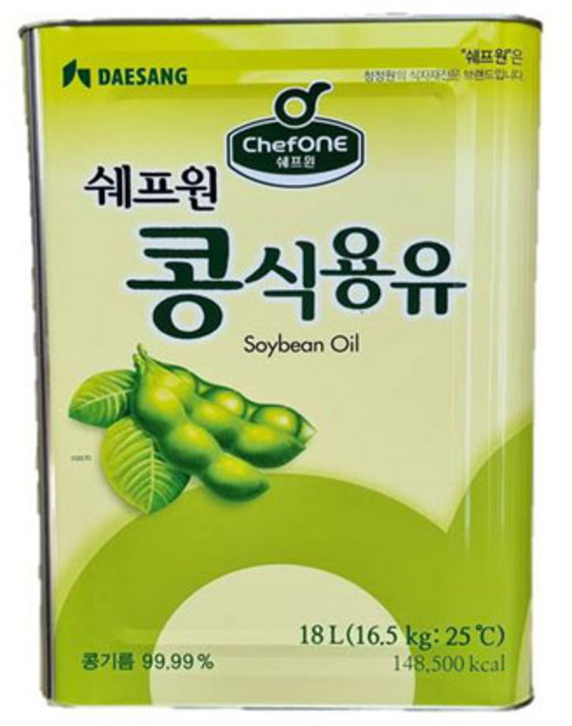 쉐프원 콩식용유, 1개, 18L