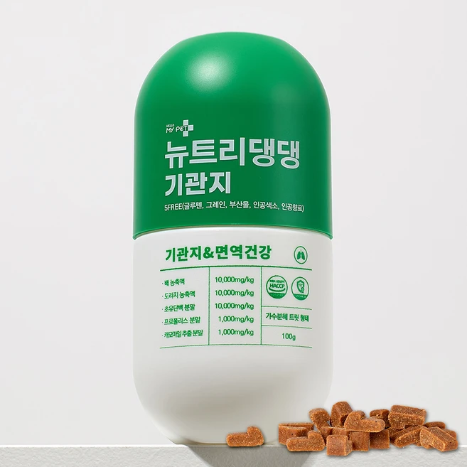 뉴트리댕댕 강아지 기관지영양제 기관지협착증 강아지 켁켁거림 기침 호흡기, 호흡기/기관지, 1개 - 쿠팡