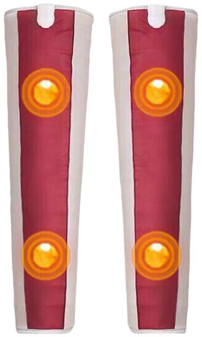 온열 찜질 무릎 무선 마사지기 강도조절 종아리 마사지기 부모님 효도 선물세트, 빨간