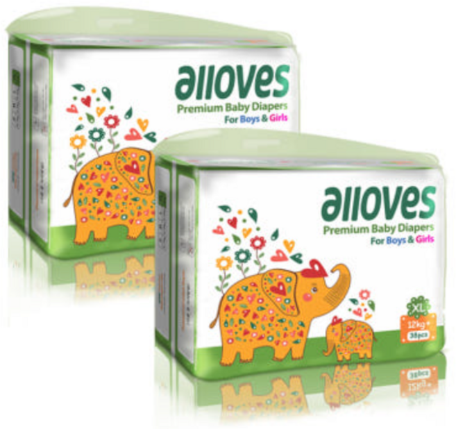 올러브 프리미엄 밴드형 기저귀 남여공용 2팩, 특대형(XL), 2개