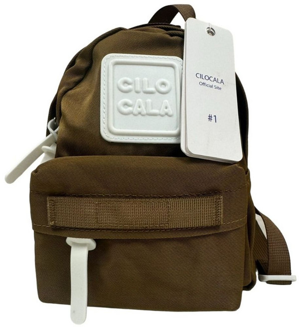 CILOCALA 亮彩尼龍防潑水後背包 (迷你) 2.5L 輕巧亮彩，時尚迷你後背包, 棕