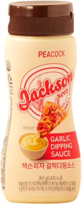 피코크 잭슨피자 갈릭디핑 소스, 1개, 260g