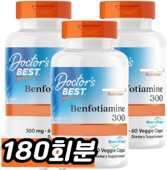 닥터스베스트 벤포티아민 300mg 베지 캡 비건 글루텐 프리, 180회분, 1개 - 쿠팡