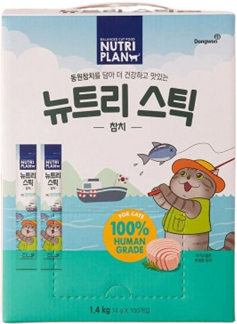 뉴트리플랜 뉴트리스틱 참치 (14gx100p), 단품, 1.4kg, 1개