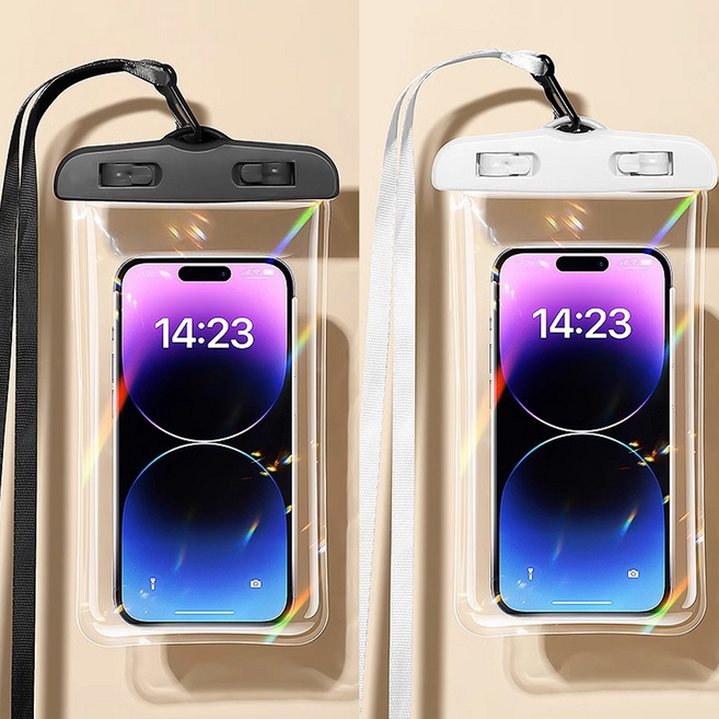 베러브라이트 핸드폰 방수팩 휴대폰 방수케이스, 1개, 블랙+화이트