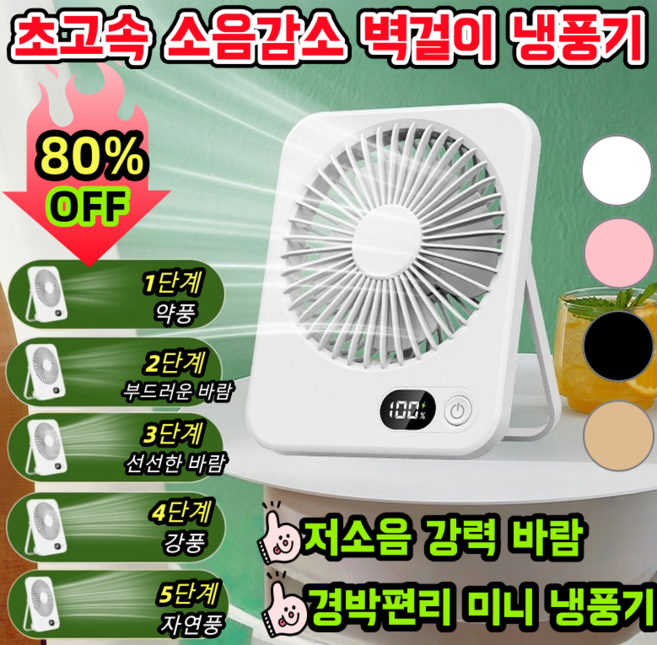 1/1+1 벽걸이 미니 냉풍기 저소음 냉풍기 미니 냉풍기, 화이트*1, F10