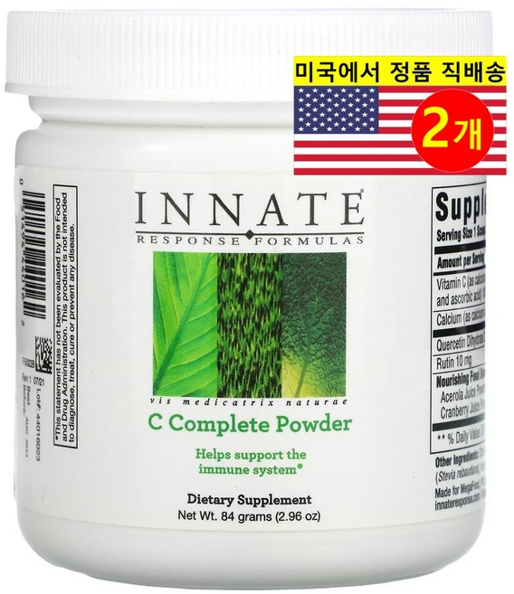 이내이트리스폰스포뮬러 C-컴플리트 분말 84g(2.96oz), Innate Response Formulas C-컴플리, 2개 - 쿠팡