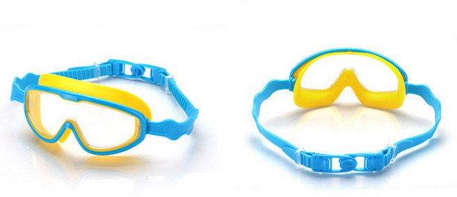 쉬핑 아동용 스노쿨링마스크 일안식 빅워터스윔 수경, 스카이옐로