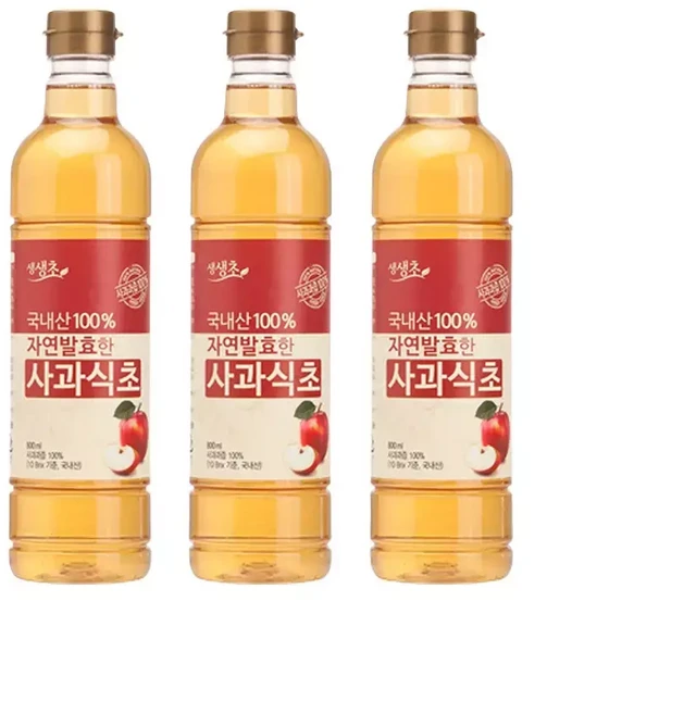 자연발효한 사과식초 800ml (3병), 1개
