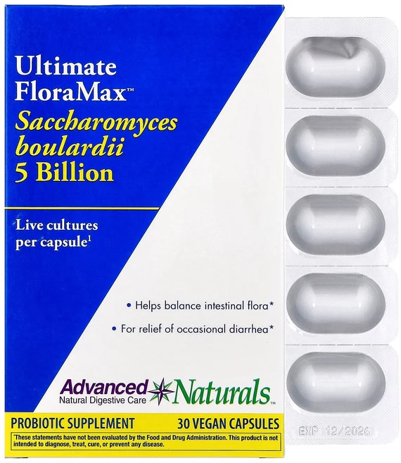 어드밴스드 내추럴스 Advanced Naturals Ultimate 플로라 FloraMax™ 사카로미세스 보울라디 50억 베지 캡슐 30정124608원산지:기타, Advanced NATURAL 내추럴s, UltiMAT, 1개, 30정 - 쿠팡