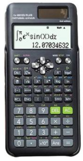 TI계산기 공학용계산기 계산기 FX-991ES 플러스 휴대용 과학 회계 LED 전자 카운터 학생 학교 사무실, 1) Black