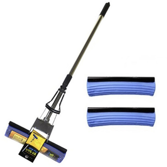 삼정 펄프청소기 PVA 바닥물청소 유리닦이 스펀지걸레 청소기 + 리필 2개 세트, 1개