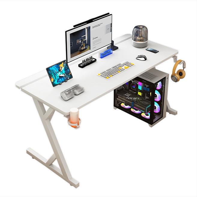 내일내꺼 Z자형 게이밍 컴퓨터 책상 ZD001, 화이트
