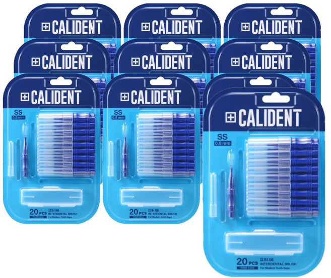 2080 칼리덴트 치간칫솔 마이크로, 0.8mm, 20개입, 10개