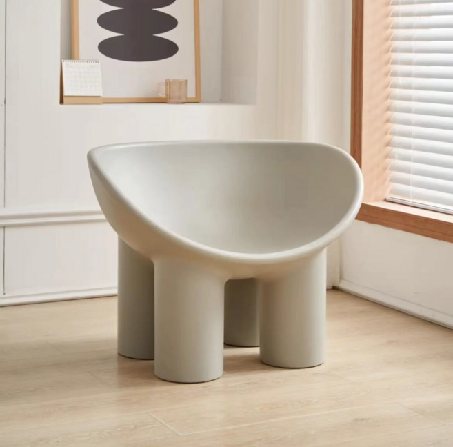 大象腿單人懶人沙發椅 客廳創意休閒椅 人體工學 可拆洗, 中號淺灰色+穩固不晃承重200kg