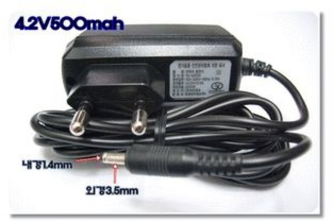 리튬폴리머 배터리 3.7v 4.2v 1cell 아답터, 1개