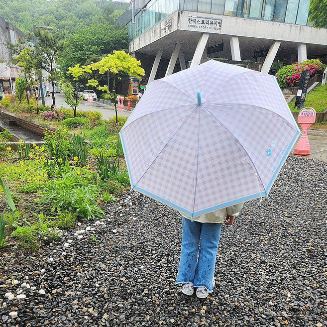 씨스앤홈 디어 체크 컬러 우산 키즈 아동 초등학생 어린이 유아 아기 남아 여아 장우산 53