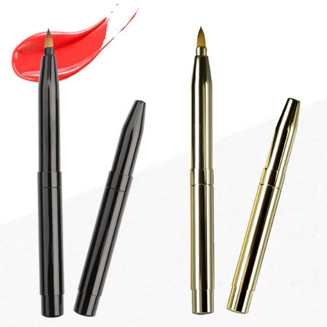 미니 립브러쉬 립스틱붓 틴트 립솔 립밤브러쉬, 1-립브러쉬-블랙, 1개