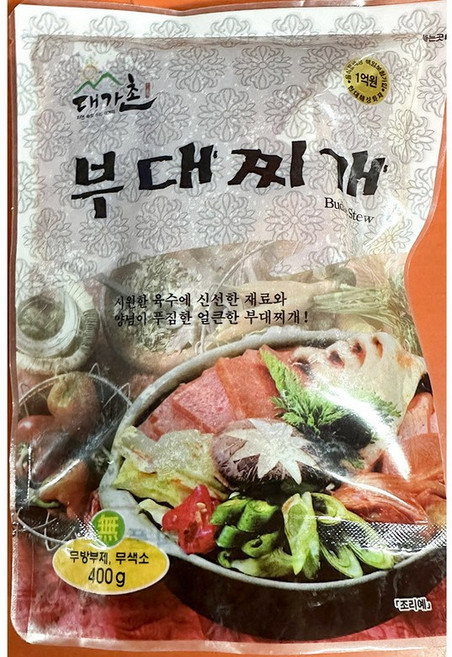 부대찌개 대가촌 냉동 400g 식자재 업소용 식당용 대용량, 1개