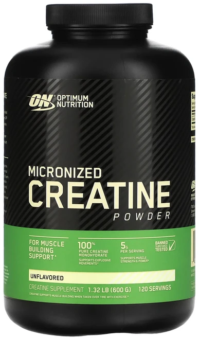 Optimum Nutrition 미분화 크레아틴 파우더 무향 1.32 lb (600 g), 600g, 1개 - 쿠팡