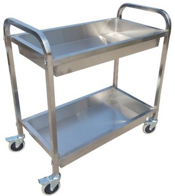 스텐 서빙카트 식당 왜건 트레이 업소용 스텐카트 스텐레스, 스텐 훠궈 라지 사이즈, 2단 카트 대형