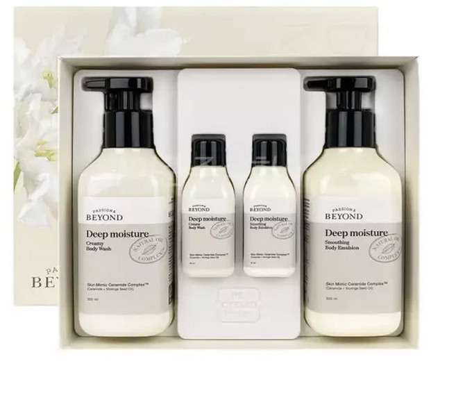 비욘드 딥 모이스처 바디 2종 세트 바디워시 바디로션 선물세트 바디케어, 1세트, 500ml