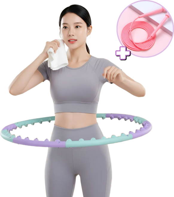 사각마켓 네오디뮴 자석 돌기형 지압 훌라후프, 1개, 블루퍼플, 1.1kg