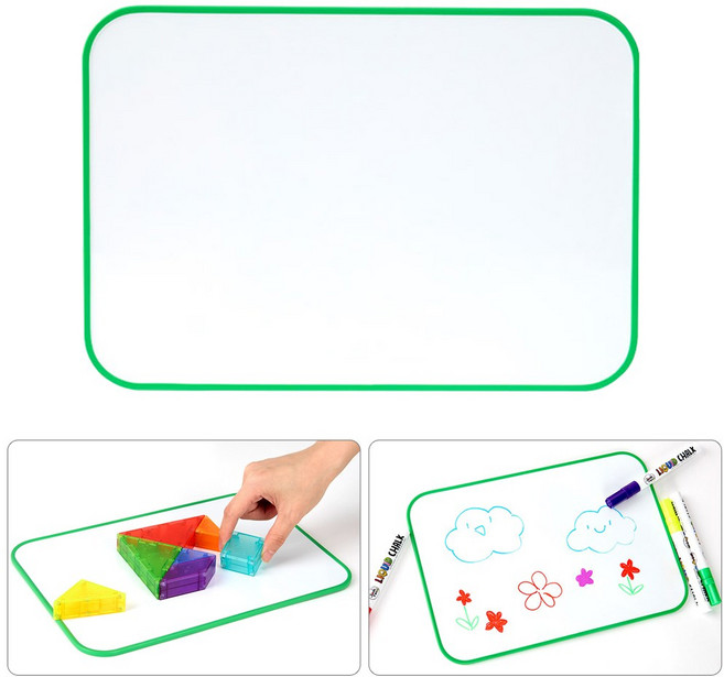 유아 미니 자석 보드판 30x21cm 양면 화이트보드 놀이 학습 소형 칠판, 1개