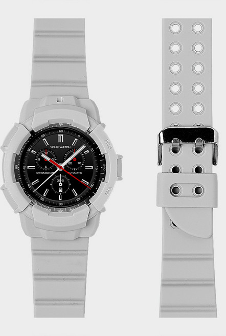 티엑스엘엑스 갤럭시워치 일체형 스트랩 케이스 스타일링 세트, 그레이, 1개