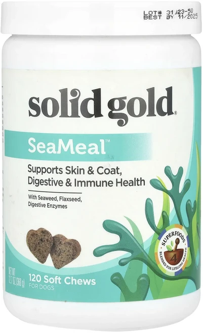 헁복하고 건강하세요 Solid Gold SeaMeal™ 반려견용 소프트츄 120개 360g(12.7oz) 늘 챙기셔야합니다, SolidGoldSeaMeal반려견용소프트츄120개36 - 쿠팡
