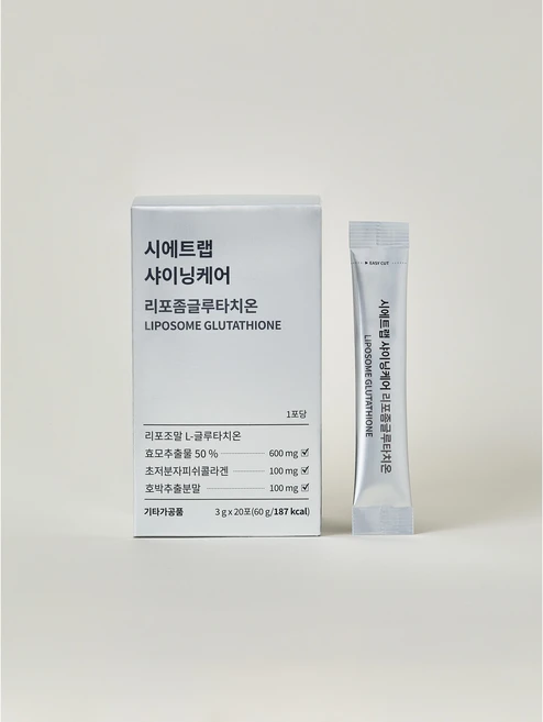 시에트랩 샤이닝케어 고함량 리포좀 글루타치온 600mg 분말스틱, 1개, 60g - 쿠팡