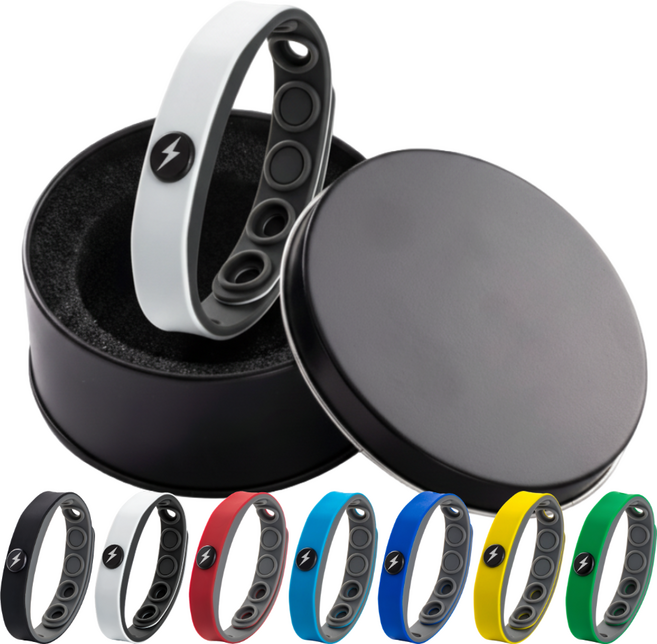 브레베네 정전기 방지 팔찌 음이온 러닝 밴드, 화이트, 1개